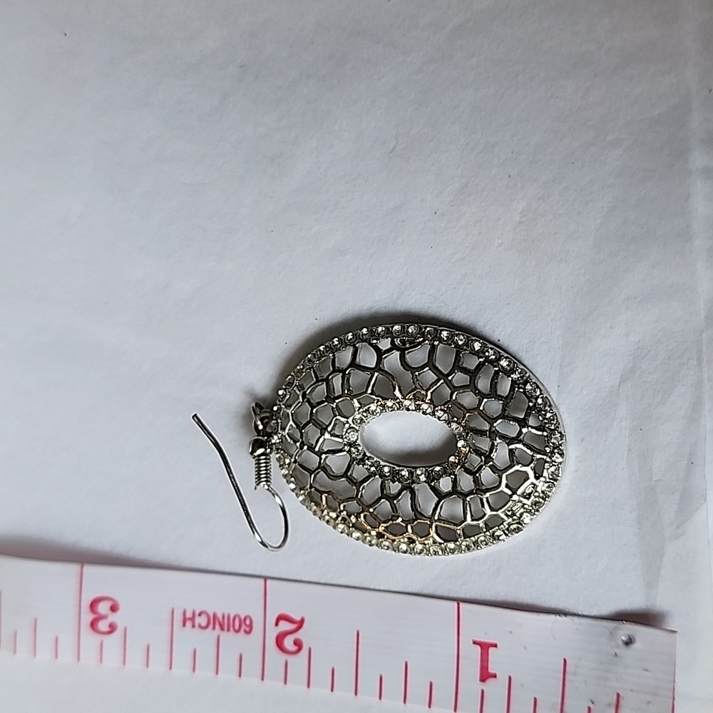 Previously Loved Rhinestone  Lace Style  Earrings - Picture 7 of 7